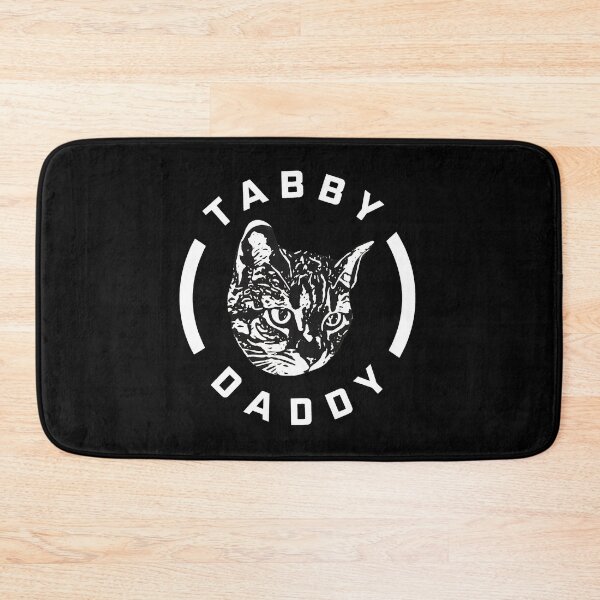 Item preview, Tabby Daddy Cat Face Emblem Black and White Art designed and sold by OlyvieArt.