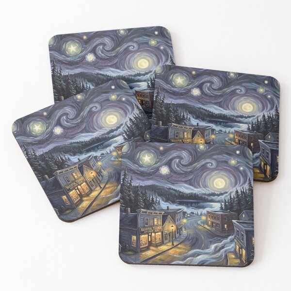 Item preview, Castle Rock Starry Night Horror Landscape designed and sold by Bad-Decisions-Designs.