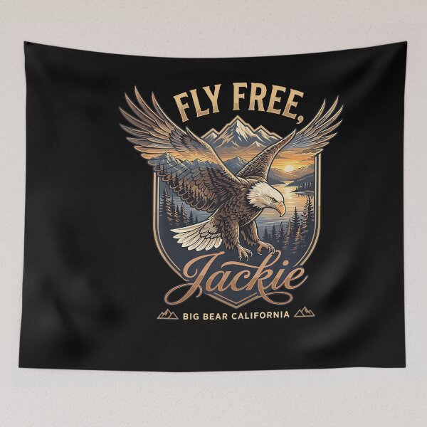 Item preview, Fly Free Jackie Big Bear Bald Eagle Memorial Tribute designed and sold by Teansnack.