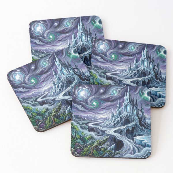 Item preview, Nevernever Starry Night Fantasy Landscape designed and sold by Bad-Decisions-Designs.