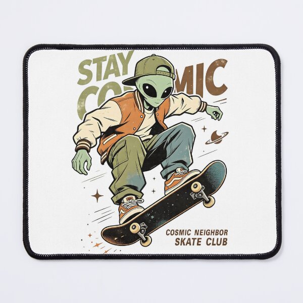 Item preview, Stay Cosmic Skateboarding Alien Vintage designed and sold by NatalieJeans.