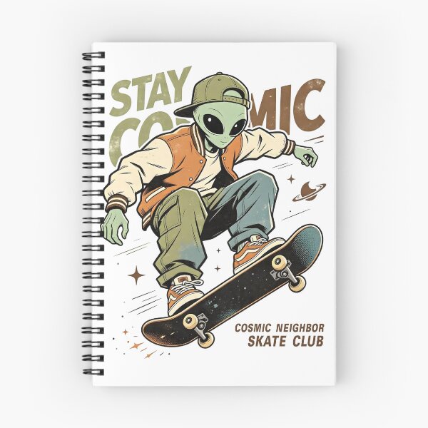 Item preview, Stay Cosmic Skateboarding Alien Vintage  designed and sold by NatalieJeans.
