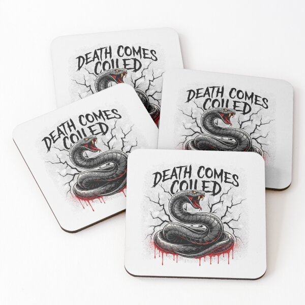 Item preview, Death Comes Coiled Viper Snake Cracked Wall Graphic designed and sold by Enea Kelo.