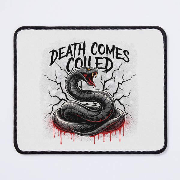 Item preview, Death Comes Coiled Viper Snake Cracked Wall Graphic designed and sold by Enea Kelo.