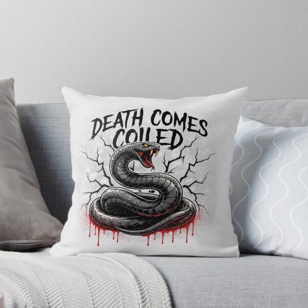Item preview, Death Comes Coiled Viper Snake Cracked Wall Graphic designed and sold by Enea Kelo.