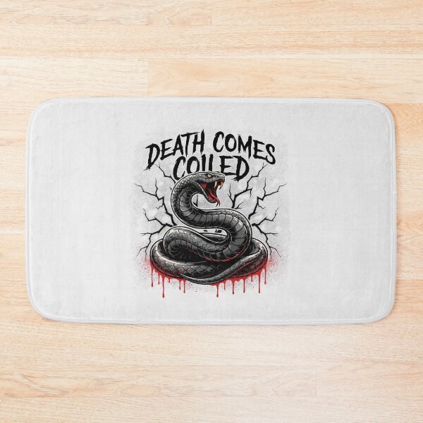 Item preview, Death Comes Coiled Viper Snake Cracked Wall Graphic designed and sold by Enea Kelo.