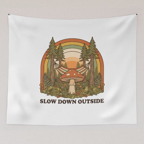 Item preview, Woodland Mushroom Camping Illustration designed and sold by SHOP-Corner.