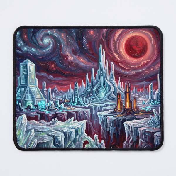 Item preview, Krypton Starry Night Comic Art Landscape designed and sold by Bad-Decisions-Designs.