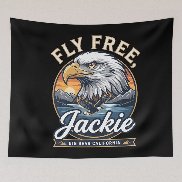 Item preview, Fly Free Jackie Big Bear Bald Eagle Memorial Tribute designed and sold by Teansnack.