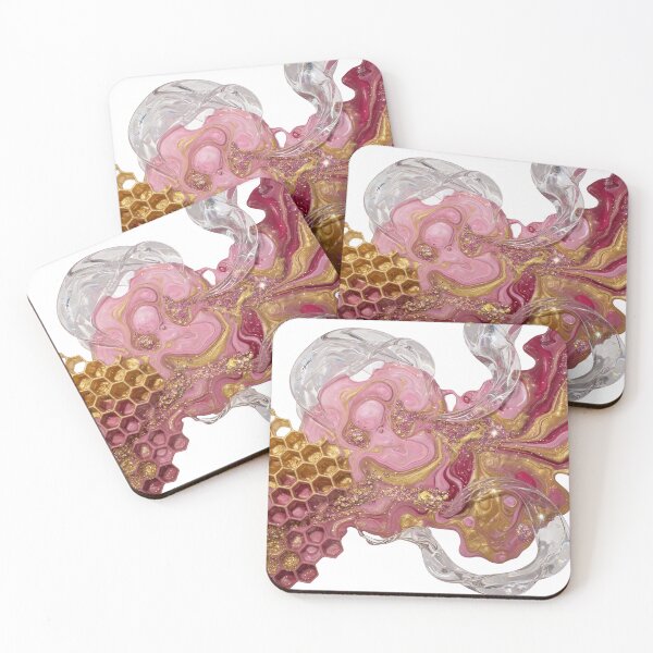 Item preview, Stylish PINK AND GOLD GLITTERY LIQUID ART designed and sold by dazzlemakers.