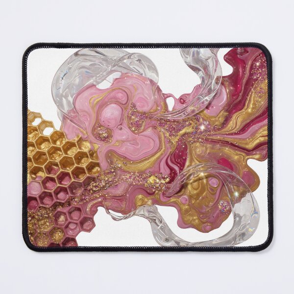 Item preview, Stylish PINK AND GOLD GLITTERY LIQUID ART designed and sold by dazzlemakers.