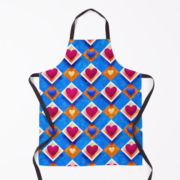 Item preview, Vibrant 3D Hearts & Diamond Geometric Pattern (Pop Art Valentine) designed and sold by NataliRubchik.