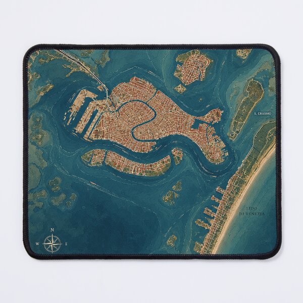 Item preview, Venice Minimalist City Map designed and sold by Furflix.
