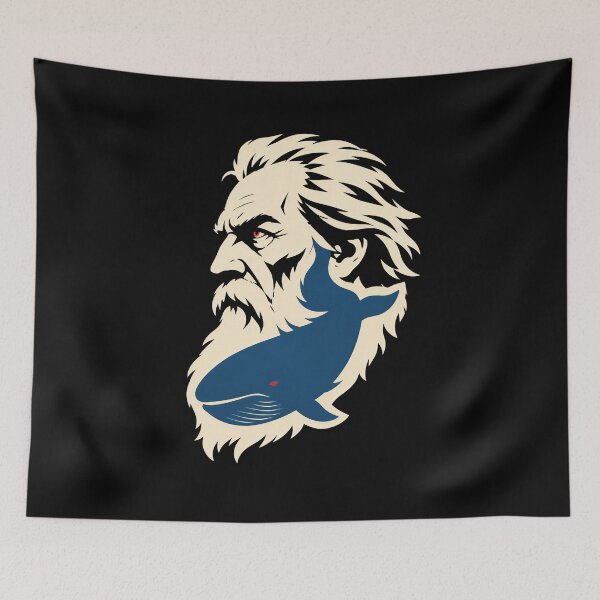 Item preview, Moby Dick: Ahab and Whale Double Portrait designed and sold by Fenay Designs.