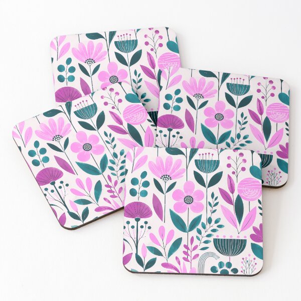 Item preview, Mid-Century Botanical Harmony – Retro Floral Pattern designed and sold by infinitearte.