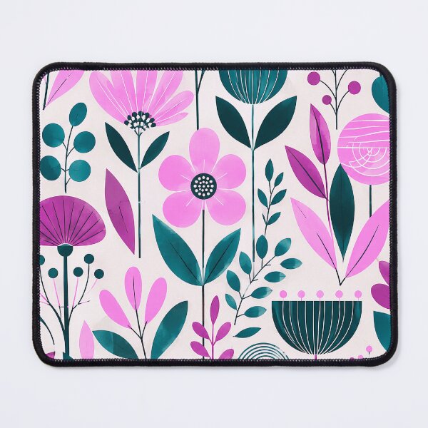 Item preview, Mid-Century Botanical Harmony – Retro Floral Pattern designed and sold by infinitearte.