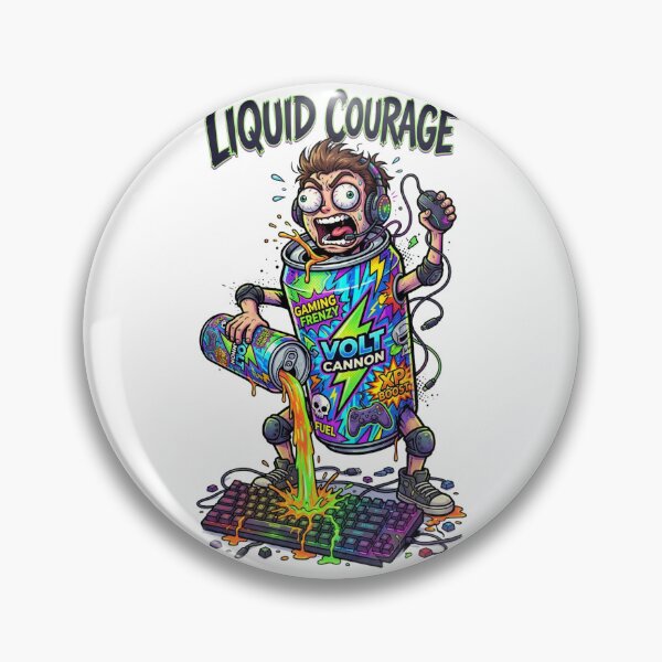 Item preview, Funny Gamer Energy Drink Liquid Courage Graphic designed and sold by jhgjykuo.