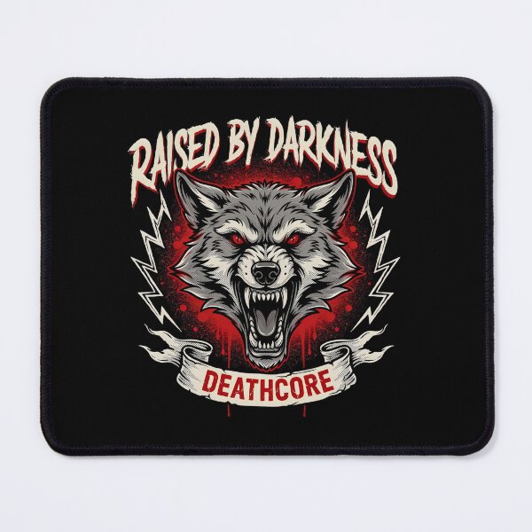 Item preview, Raised By Darkness Deathcore White Wolf Red Splatter Graphic designed and sold by Enea Kelo.