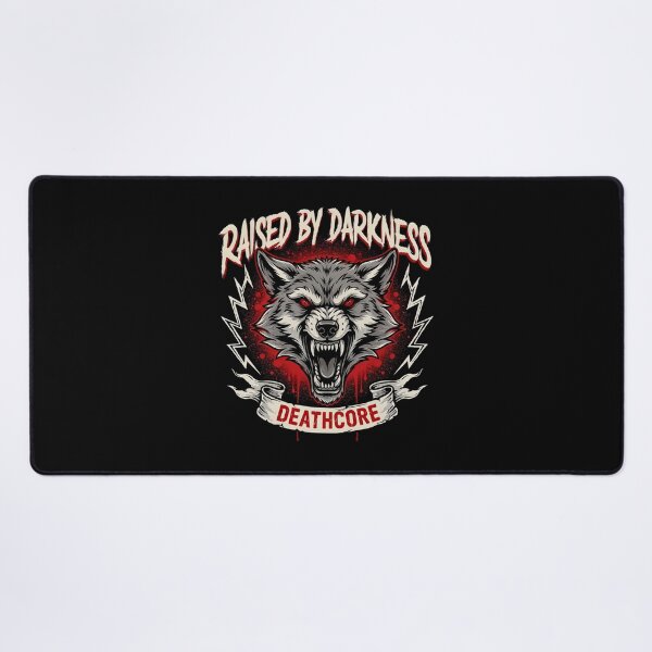 Item preview, Raised By Darkness Deathcore White Wolf Red Splatter Graphic designed and sold by Enea Kelo.