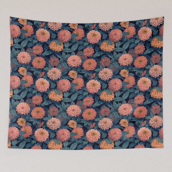 Item preview, Classic Zinnia Floral - Flower Floral Pattern - Bridesmaid Gifts designed and sold by RoyalStarsPatts.