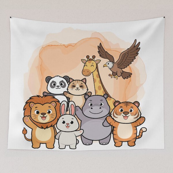 Item preview, Cute Animal Friends - Adorable wildlife Family lllustration designed and sold by AaryaGraphics.