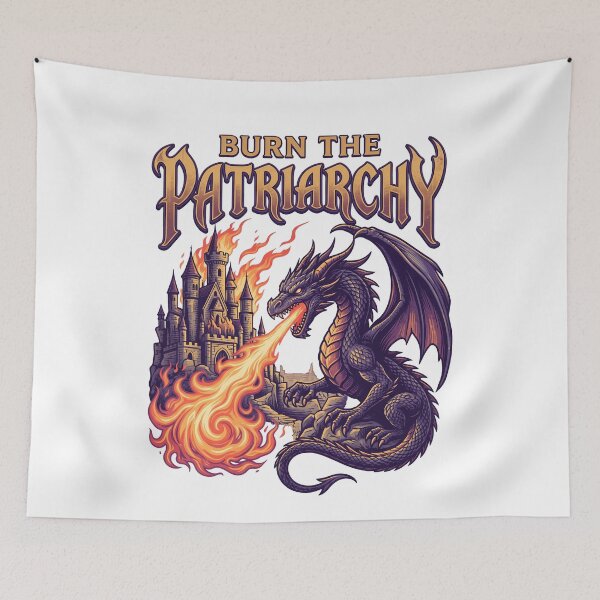 Item preview, Burn The Patriarchy Feminist Dragon Fantasy Castle designed and sold by k3rstman1.
