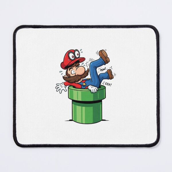 Item preview, Funny Plumber Stuck in Green Warp Pipe Gaming Illustration designed and sold by jhgjykuo.