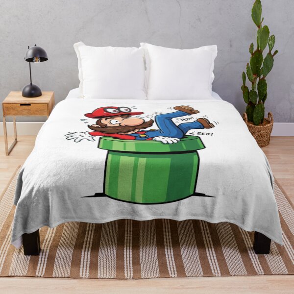 Item preview, Funny Plumber Stuck in Green Warp Pipe Gaming Illustration designed and sold by jhgjykuo.