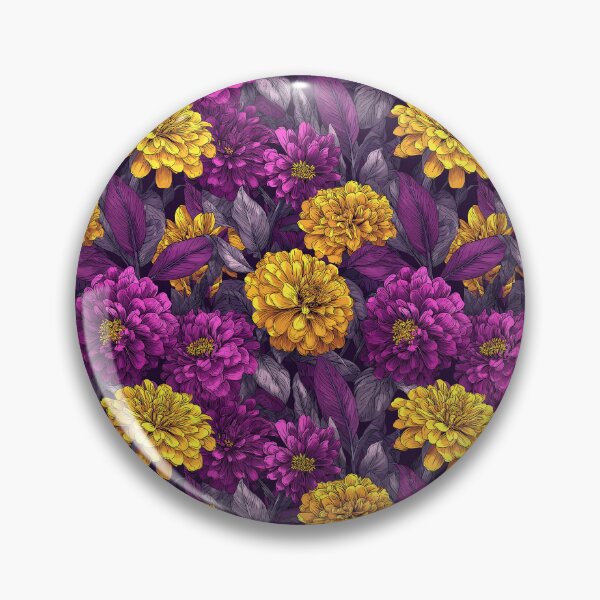 Item preview, Trendy Zinnia Texture  - Retro Flower Floral - Anniversary Gift Ideas designed and sold by RoyalStarsPatts.