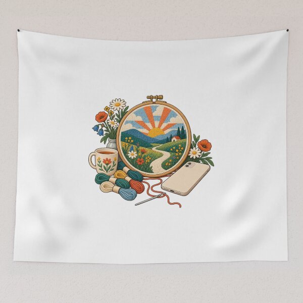 Item preview, Needlepoint Quiet Hour designed and sold by UrbanCanvvas.