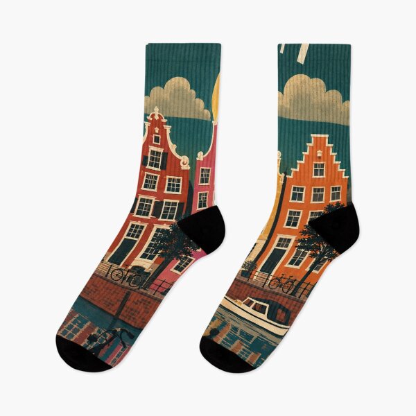 Item preview, Moonlit Amsterdam Canal Poster designed and sold by nirinalovell.