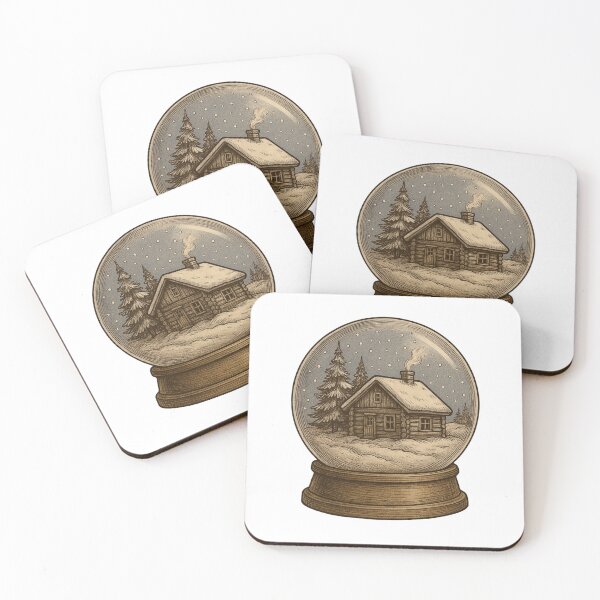 Item preview, Vintage Winter Cabin Snow Globe designed and sold by DustyCuriositie.