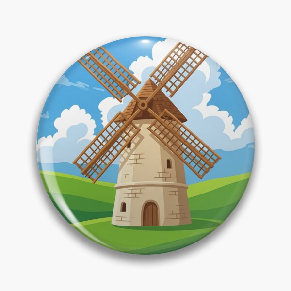 Item preview, Countryside Windmill Landscape Vinyl Sticker designed and sold by UndeadArtistX.