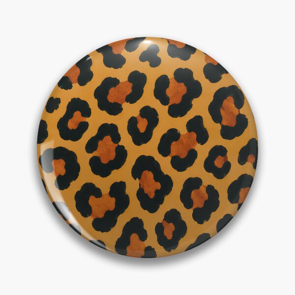Item preview, Vintage 60s Leopard Print – Retro Wildcat Pattern in Mustard & Black designed and sold by infinitearte.