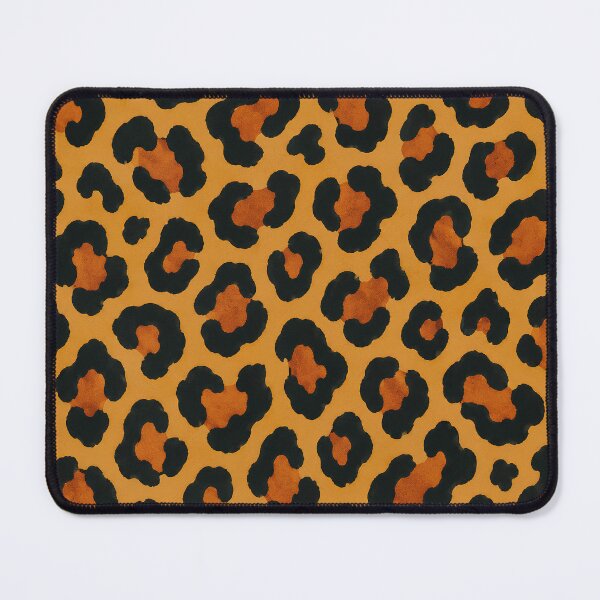 Item preview, Vintage 60s Leopard Print – Retro Wildcat Pattern in Mustard & Black designed and sold by infinitearte.