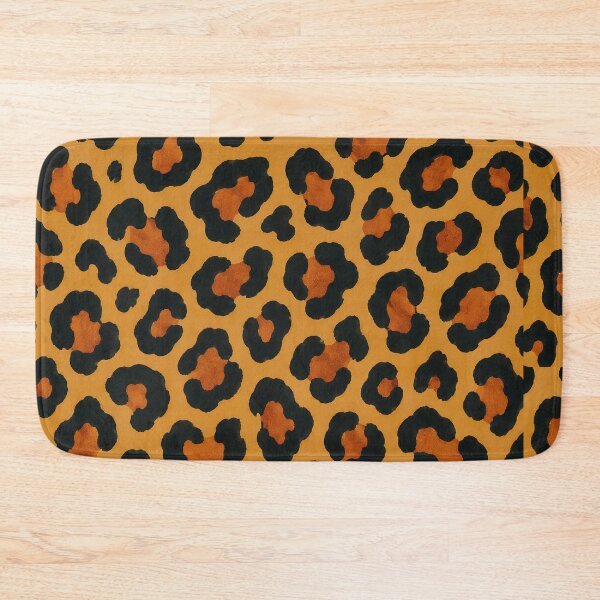 Item preview, Vintage 60s Leopard Print – Retro Wildcat Pattern in Mustard & Black designed and sold by infinitearte.