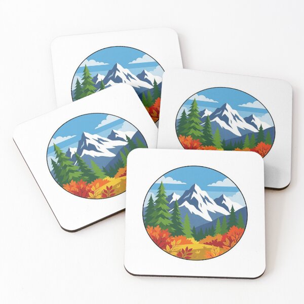 Item preview, Autumn Mountain Hikers Sticker | Round Outdoor Sticker designed and sold by UndeadArtistX.
