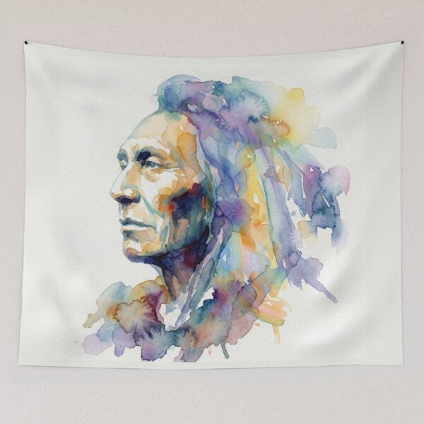Item preview, Sioux Warrior Portrait designed and sold by caracatita75.