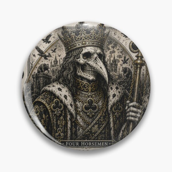 Item preview, Pestilence – King of clubs | Four Horsemen of the Apocalypse Gothic Playing Card designed and sold by Kromia.