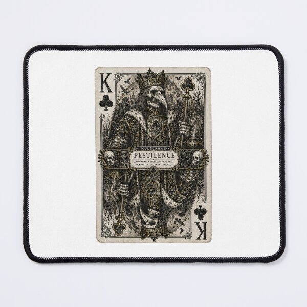 Item preview, Pestilence – King of clubs | Four Horsemen of the Apocalypse Gothic Playing Card designed and sold by Kromia.
