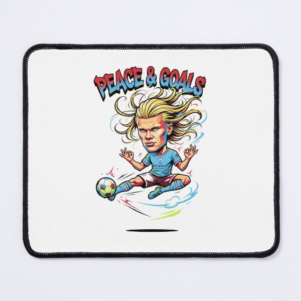 Item preview, Peace and Goals Funny Zen Soccer Player Cartoon designed and sold by annaarthk.