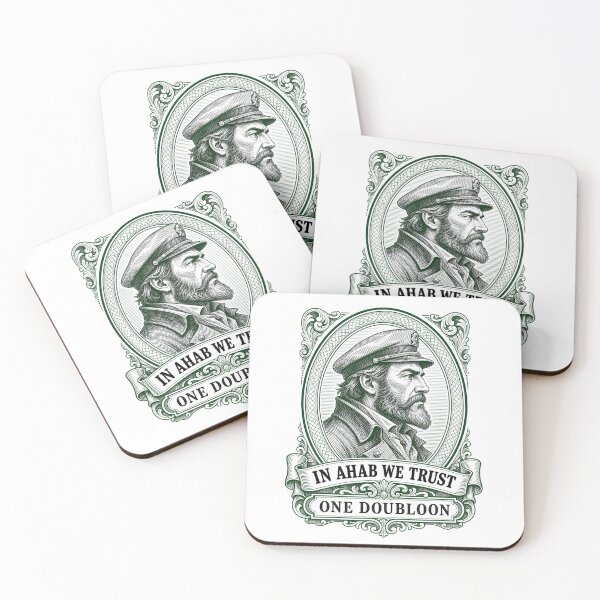 Item preview, Moby Dick: In Ahab We Trust Doubloon Portrait designed and sold by Fenay Designs.