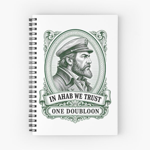 Item preview, Moby Dick: In Ahab We Trust Doubloon Portrait designed and sold by Fenay Designs.