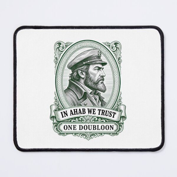 Item preview, Moby Dick: In Ahab We Trust Doubloon Portrait designed and sold by Fenay Designs.