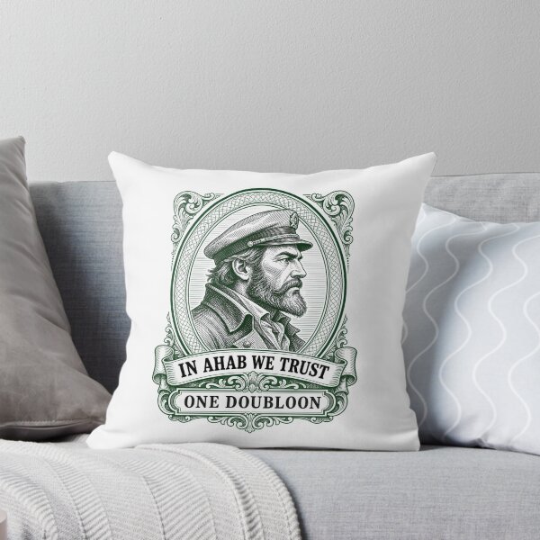 Item preview, Moby Dick: In Ahab We Trust Doubloon Portrait designed and sold by Fenay Designs.
