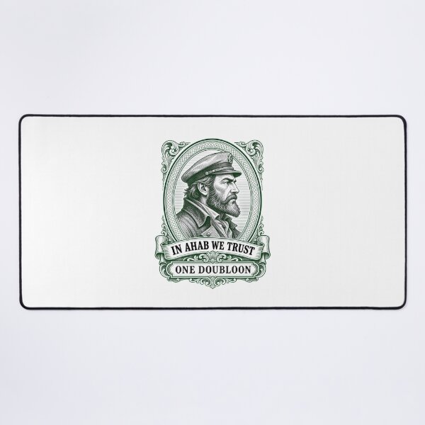 Item preview, Moby Dick: In Ahab We Trust Doubloon Portrait designed and sold by Fenay Designs.