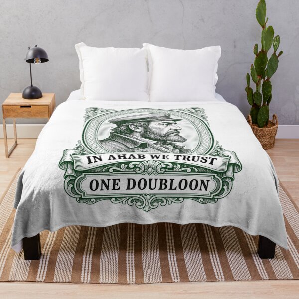 Item preview, Moby Dick: In Ahab We Trust Doubloon Portrait designed and sold by Fenay Designs.