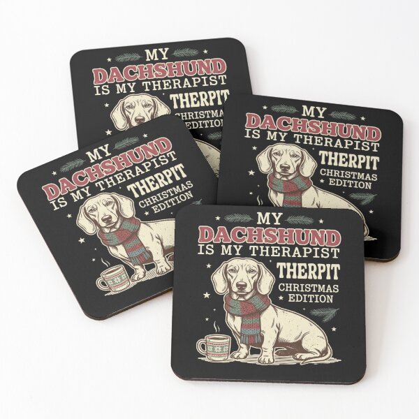Item preview, My Dachshund Is My Therapist Christmas Edition Funny Doxie Dog Lover Gift designed and sold by raedattia.