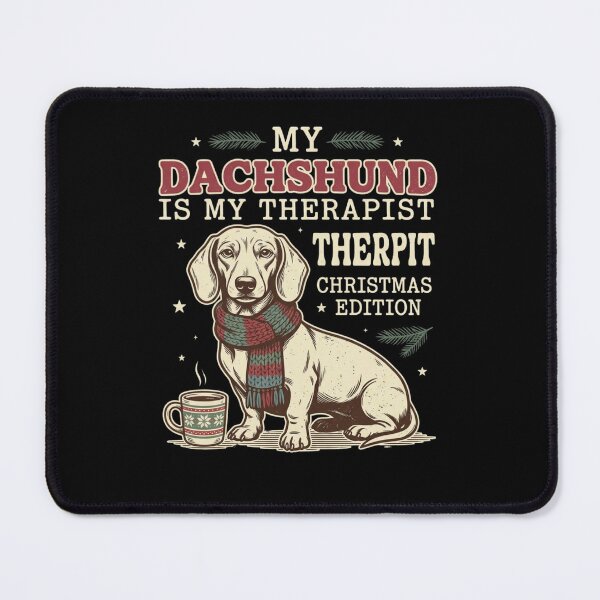Item preview, My Dachshund Is My Therapist Christmas Edition Funny Doxie Dog Lover Gift designed and sold by raedattia.