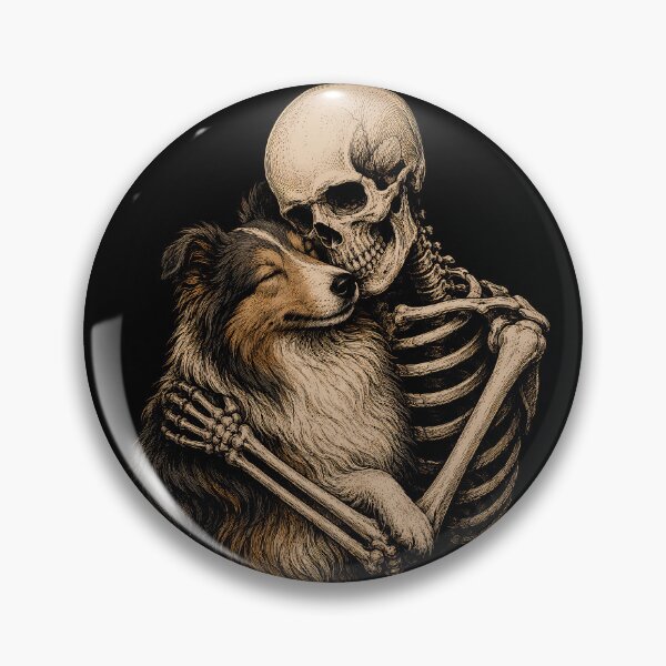 Item preview, Skeleton and Sheltie Embrace Graphic Design Halloween designed and sold by rafaeltto.